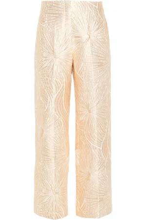 FORTE FORTE Patterned straight-leg trousers