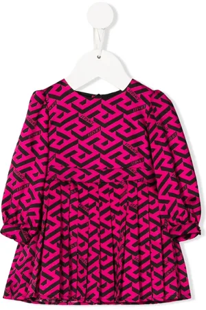 VERSACE All-over monogram-pattern print dress