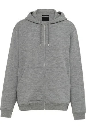 Prada Triangle-logo zip-up hoodie