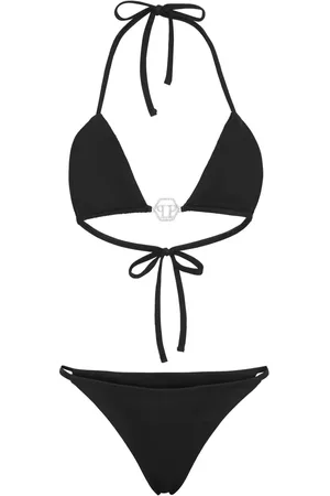 Philipp Plein Logo-plaque triangle bikini set