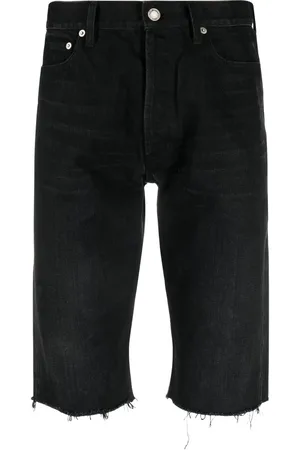 Saint Laurent Frayed-edge denim shorts