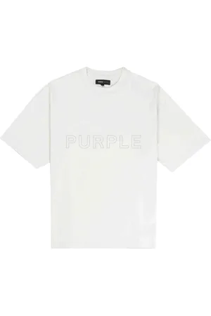 Purple Brand Paint-splatter cotton T-shirt