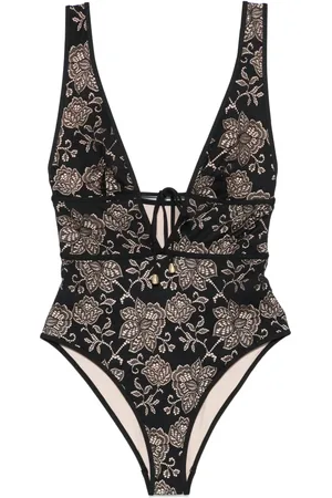 ZIMMERMANN Tallow Lace Plunge swimsuit