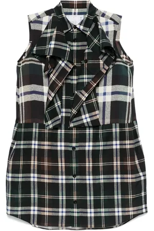SACAI Checked mini dress