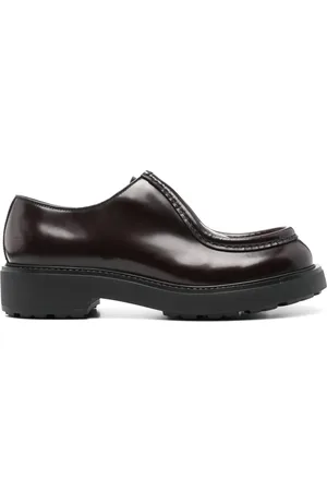 Prada Brushed-leather Derby shoes