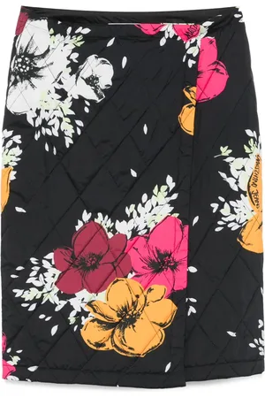 Moschino Flower print wrap midi skirt