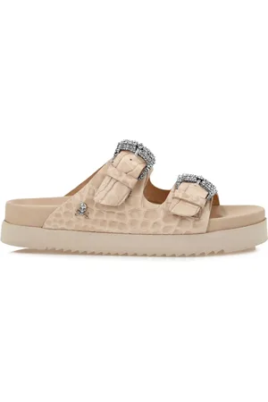 Philipp Plein Crocodile-effect leather sandals
