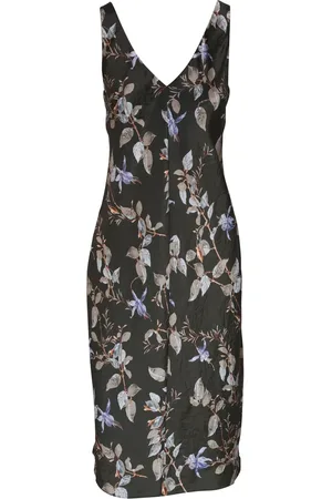 Vince Floral-print satin midi dress
