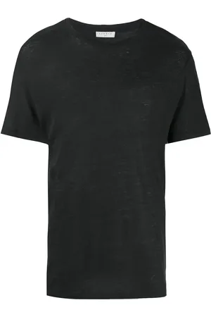 Sandro Round-neck linen T-shirt
