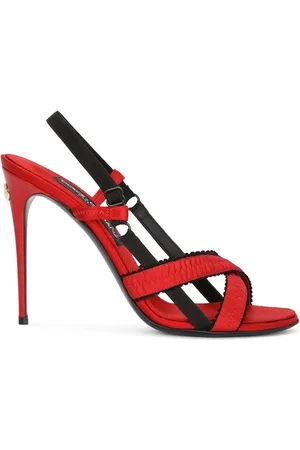 Dolce & Gabbana 105mm crossover-strap satin sandals