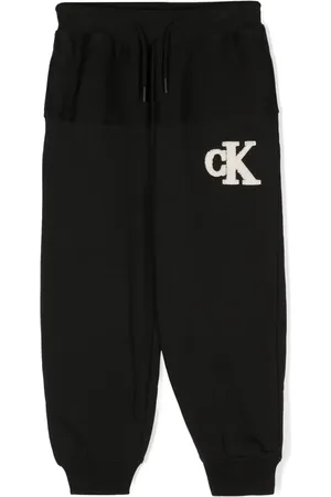 Calvin Klein Logo-patch cotton track pants