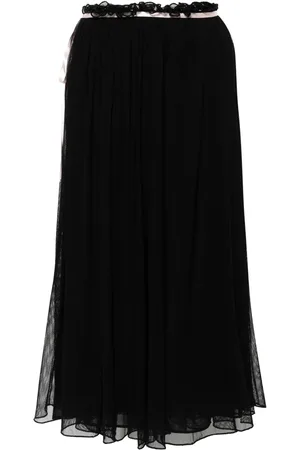 Pinko X Patrick McDowell mesh-design midi skirt