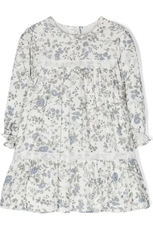 Tartine Et Chocolat Floral-print lace-trim midi dress