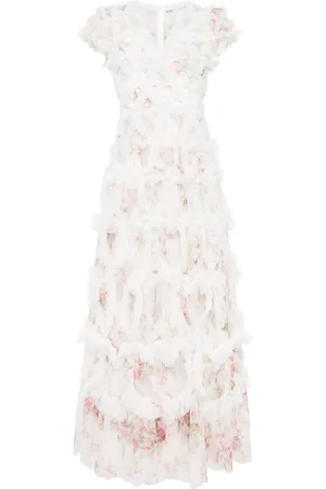 Needle & Thread Paradise Garden ruffle-detail dress