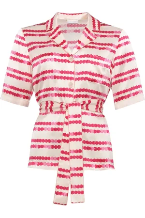 ERES Galante heart-print silk pyjama shirt