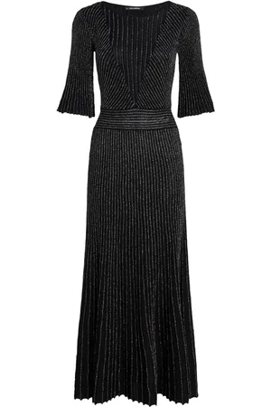 Karl Lagerfeld Pleated lurex midi dress
