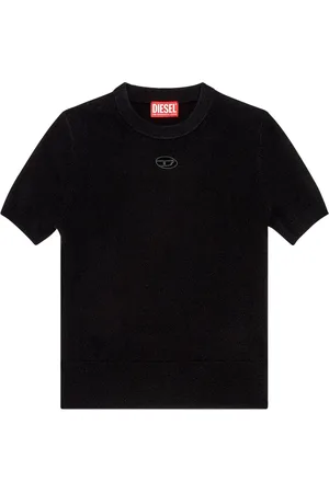 Diesel M-Arga logo-embroidered top