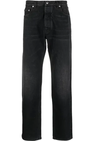 OFF-WHITE Arr Tab logo-patch tapered jeans