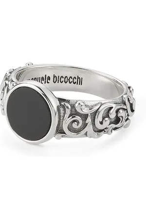 EMANUELE BICOCCHI Arabesque engraved chevalier ring