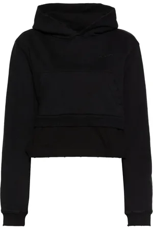 We11 Done Faux-pearl embellishment layered hoodie