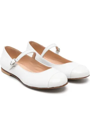 ANDREA MONTELPARE Patent-toecap leather ballerina shoes
