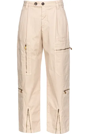 Pinko Multiple-pocket pleated straight-leg trousers