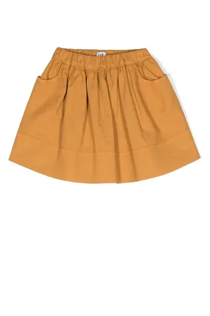 Il gufo Garment-dyed canvas skirt