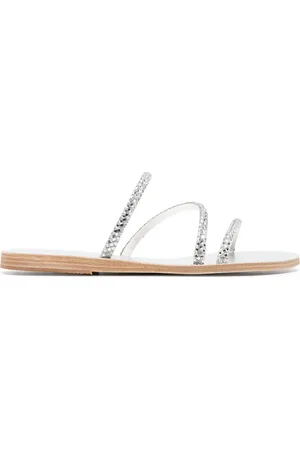 Ancient Greek Sandals Polytimi crystal-embellished slides