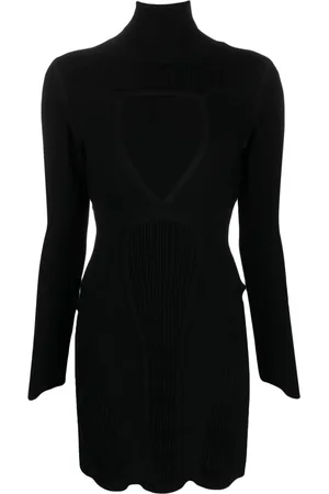 ALESSANDRO VIGILANTE Roll-neck cut-out minidress