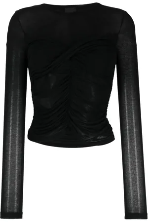 Pinko Semi-sheer ruched sweatshirt