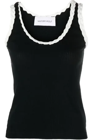 Viktor & Rolf Braid-detail cotton tank top