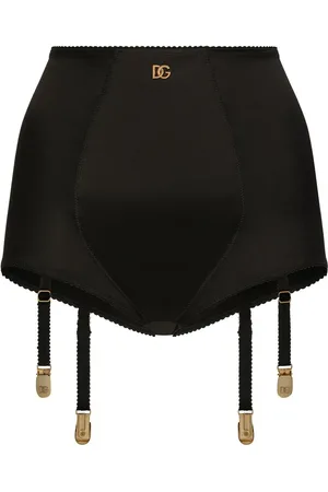Dolce & Gabbana DG-logo high-waisted satin briefs