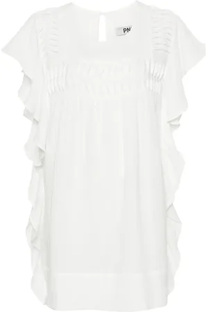 PNK Ruffled cotton mini dress