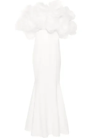 Ana Radu Floral-appliqu?? maxi dress