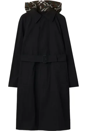 Burberry Concealed-hood raincoat