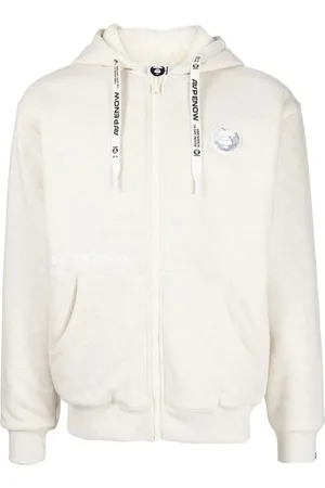 A Bathing Ape Logo-appliqu?? hooded jacket