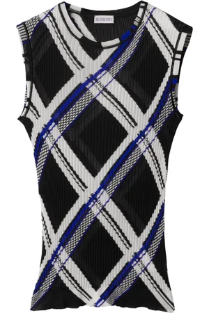 Burberry Checked silk top