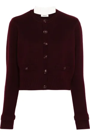 Sandro Detachable-collar cropped cardigan