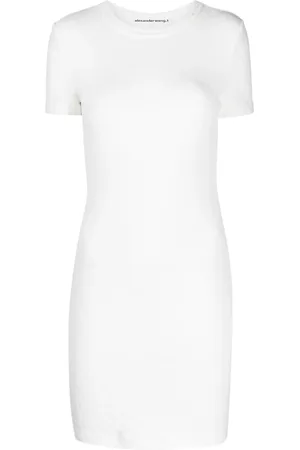 Alexander Wang Logo-debossed short-sleeve minidress