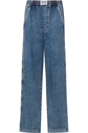 Moschino High-rise wide-leg jeans