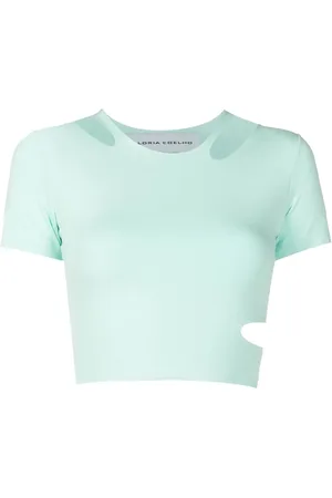 Gloria Coelho Cropped cut-out detail top