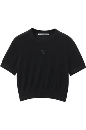 Alexander Wang Logo-embossed knitted T-shirt
