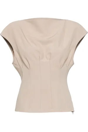 GOEN.J Ruched-detailing sleeveless top