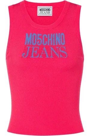 Moschino Logo-print ribbed tank top