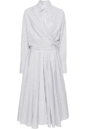 Viktor & Rolf Striped shirt wrap maxi dress