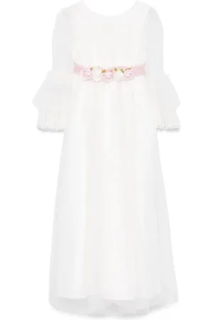 MONNALISA Floral-embroidery dress