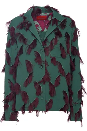 La DoubleJ Milano feather-embellished jacket