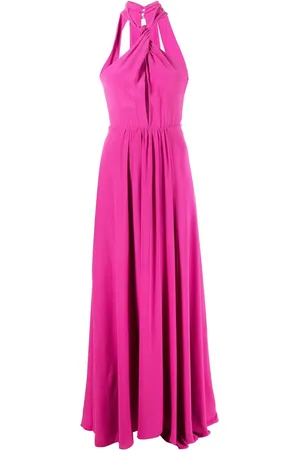 Patrizia Pepe Long cut-out silk dress
