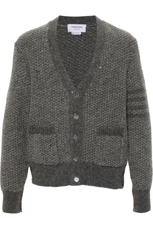 Thom Browne V-neck chunky-knit cardigan