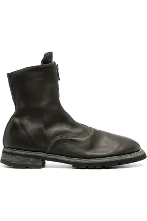 GUIDI Zip-up leather ankle boots
